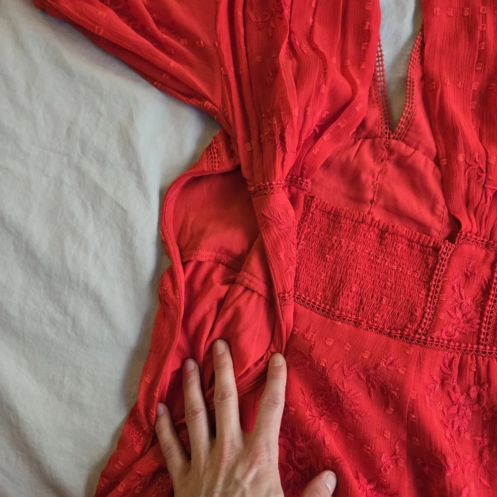 ALL SAINTS ❤️ Aspen Embroidered Maxi Dress sz 0 - like new! - Picture 16 of 16